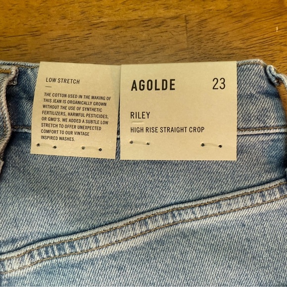 Agolde Riley High Rise Crop 23 - Picture 3 of 9